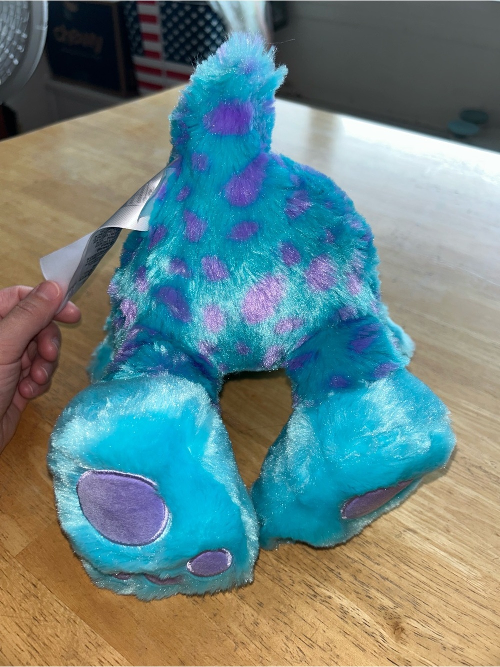 Disney big feet Sully Monsters Inc plush plushie stuffed animal baby face - Picture 6 of 9